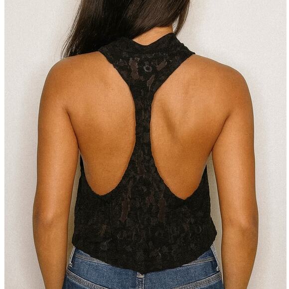 Free People Tops - Free People Lace Velvet Top